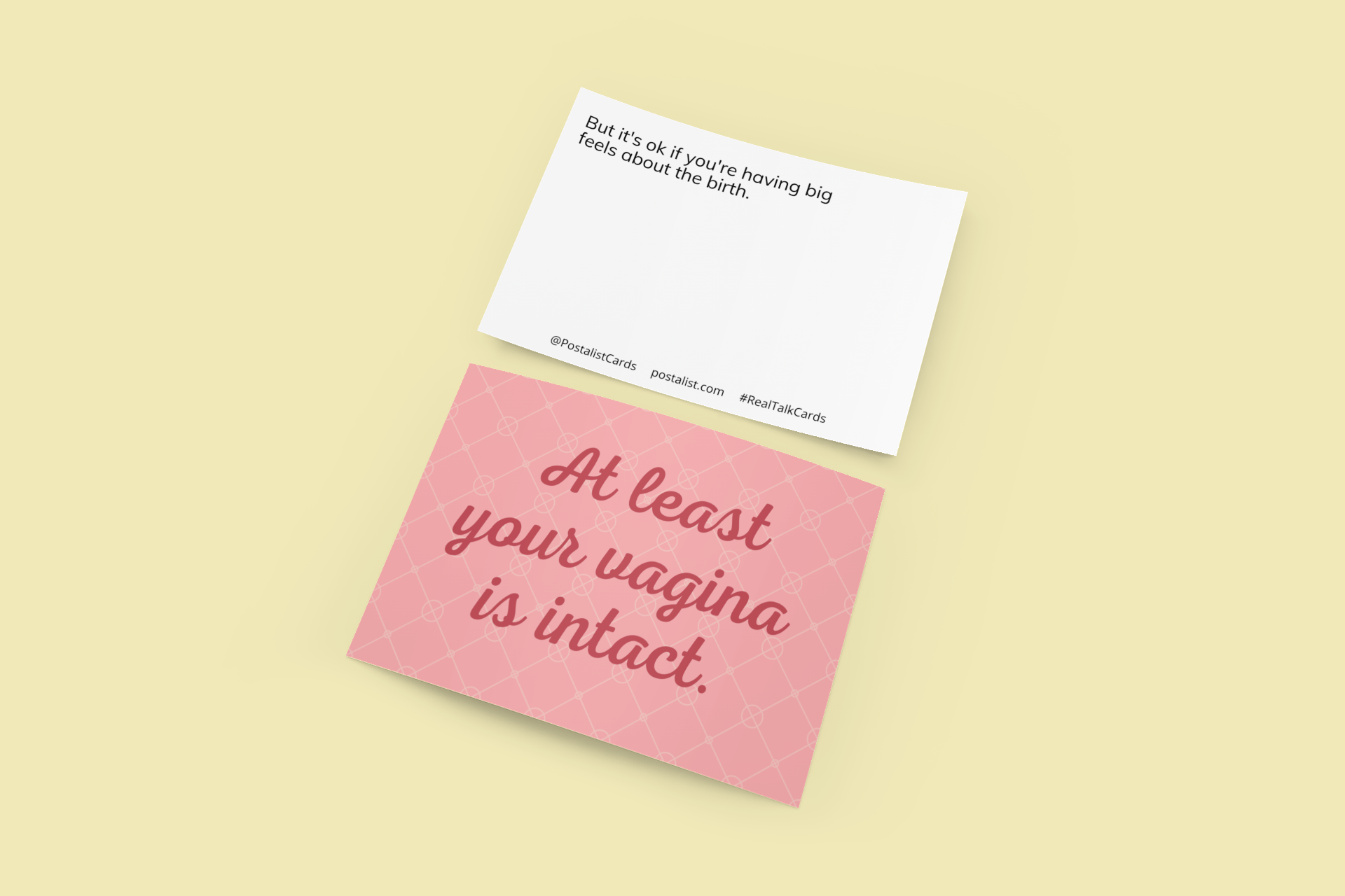 c-section cards - at least your vagina is intact